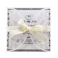 Elegant Wedding Invitation Marriage Invitation Card Laser Cut Glitter Greeting Card